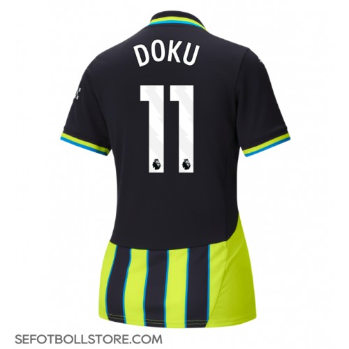 Manchester City Jeremy Doku #11 Replika Bortatröja Dam 2024-25 Kortärmad